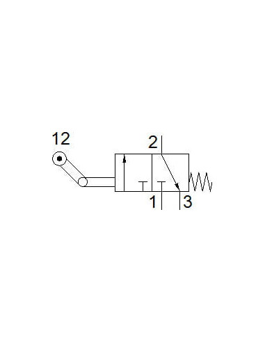 L-3-1/4-B Zawór z dźwignią rolkową | Pneumatyka | Eshop Dopak | Wszystko dla Przemysłu