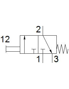 TH-3-1/4-B Zawór z przyciskiem dźwigniowym | Pneumatyka | Eshop Dopak | Wszystko dla Przemysłu 2