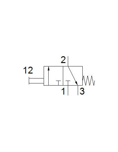 TH-3-1/4-B Zawór z przyciskiem dźwigniowym | Pneumatyka | Eshop Dopak | Wszystko dla Przemysłu