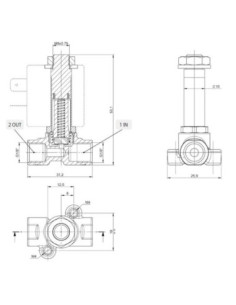Zawór elektromagnetyczny membranowy 2/2 NC, G 1/8, FKM, DN2, normalnie zamknięty | Automatyka | Eshop Dopak | Wszystko dla Przem 2