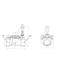 Zawór elektromagnetyczny membranowy 2/2 NO, G 1, FKM, DN25, normalnie otwarty | Automatyka | Eshop Dopak | Wszystko dla Przemysł 2