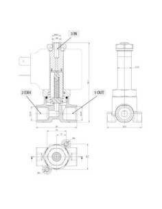 Elektrozawór 3/2 NO G1/4 ES NBR DN5  Kv0,1/0,51  D13 | Automatyka | Eshop Dopak | Wszystko dla Przemysłu 2