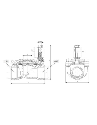 Elektrozawór 2/2 NC G1/2 ES NBR DN14  Kv3,53  D10 | Automatyka | Eshop Dopak | Wszystko dla Przemysłu