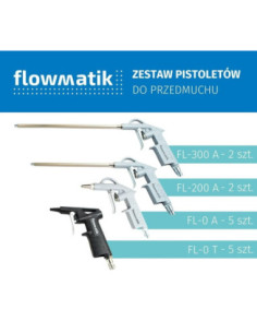 Zestaw pistoletów do przedmuchu 5 szt FL-0 A 5 szt FL-0 T, 2 szt FL-200 A, 2 szt FL-300 A | Pneumatyka | Eshop Dopak | Wszystko 