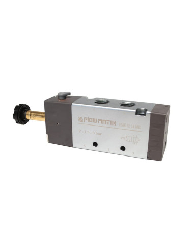 Elektrozawór pneumatyczny rozdzielający 5/2 G 1/8 monostabilny (sprężyna pneumatyczna), Flowmatik | Pneumatyka | Eshop Dopak | W