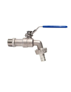 Zawór czerpalny nierdzewny Flowmatik G 1 GZ PN16, PTFE pod wąż z blokadą | Hydraulika | Eshop Dopak | Wszystko dla Przemysłu