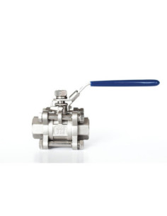 Zawór kulowy gwintowany Flowmatik R 2 GW PN63, 3-elementowy, PTFE, stal 316, z blokadą | Hydraulika | Eshop Dopak | Wszystko dla