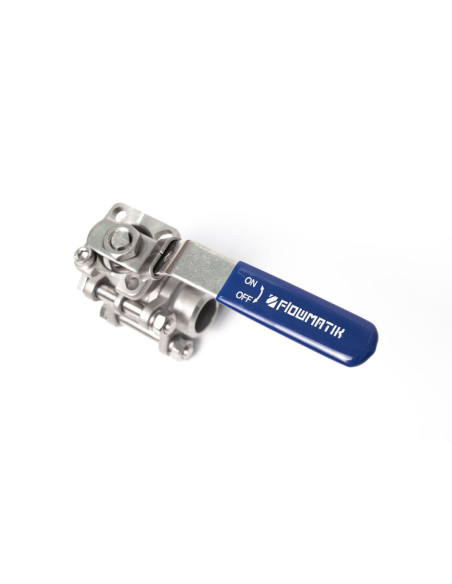 Zawór kulowy do wspawania Flowmatik BW 4 PN63, 3-elementowy PTFE 316 z płytą ISO5211 z blokadą | Hydraulika | Eshop Dopak | Wszy