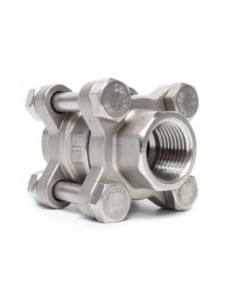 Zawór zwrotny gwintowany prosty Flowmatik R 1/2 GW PN16, 3-elementowy nierdzewny 316, PTFE | Hydraulika | Eshop Dopak | Wszystko