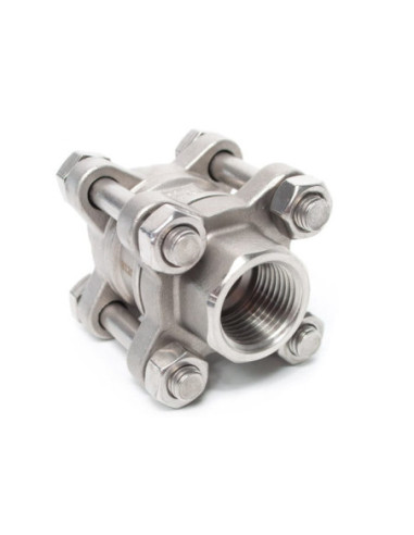 Zawór zwrotny gwintowany prosty Flowmatik R 1/2 GW PN16, 3-elementowy nierdzewny 316, PTFE | Hydraulika | Eshop Dopak | Wszystko
