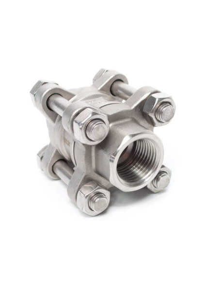 Zawór zwrotny gwintowany prosty Flowmatik R 3/4 GW PN16, 3-elementowy nierdzewny 316, PTFE | Hydraulika | Eshop Dopak | Wszystko
