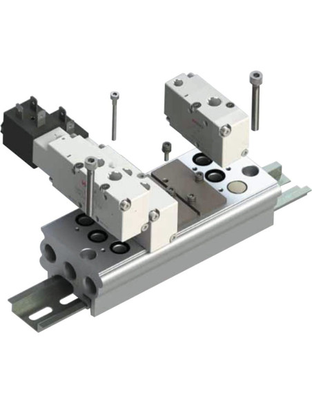 Płyta zaworowa do zaworów rozdzielających G 1/8, 4 zawory | Pneumatyka | Eshop Dopak | Wszystko dla Przemysłu