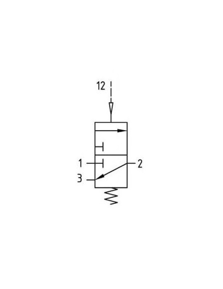 Zawór odcinający sterowany pneumatycznie 3/2 NC, G 3/8 GW, do 16 bar, seria Futura | Pneumatyka | Eshop Dopak | Wszystko dla Prz