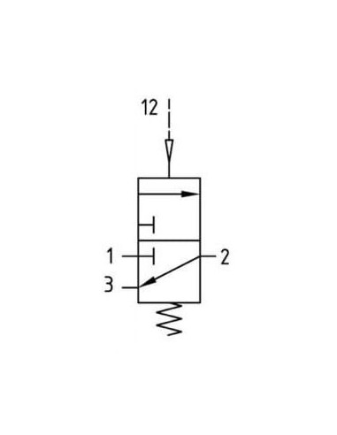 Zawór odcinający sterowany pneumatycznie 3/2 NC, G 3/8 GW, do 16 bar, seria Futura | Pneumatyka | Eshop Dopak | Wszystko dla Prz