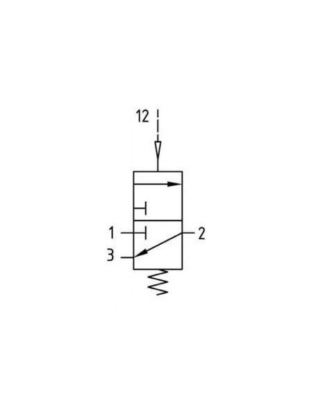 Zawór odcinający sterowany pneumatycznie 3/2 NC, G 3/8 GW, do 16 bar, seria Futura | Pneumatyka | Eshop Dopak | Wszystko dla Prz