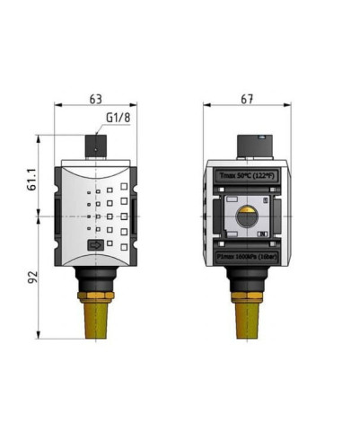 Zawór odcinający sterowany pneumatycznie 3/2 NC, G 3/8 GW, do 16 bar, seria Futura | Pneumatyka | Eshop Dopak | Wszystko dla Prz