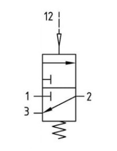 Zawór odcinający sterowany pneumatycznie 3/2 NC, G 1/2 GW, do 16 bar, seria Futura | Pneumatyka | Eshop Dopak | Wszystko dla Prz 2