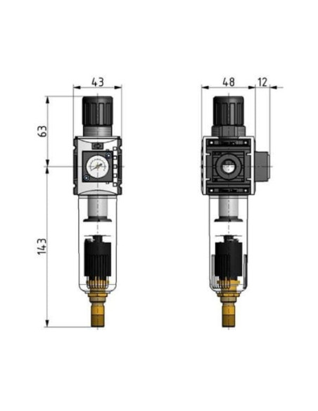 Zaworo-filtr G1/4, aut. zrzut seria Futura mini 0,5-10 bar | Pneumatyka | Eshop Dopak | Wszystko dla Przemysłu