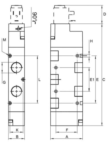 Elektrozawór pneumatyczny rozdzielający 5/2 G 1/4 monostabilny (sprężyna mechaniczna), ATEX | Pneumatyka | Eshop Dopak | Wszystk