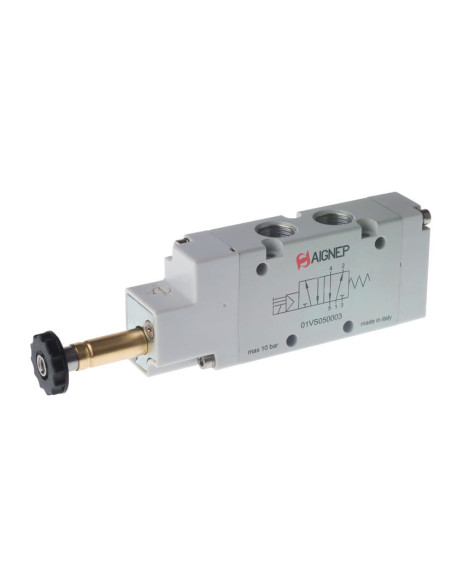 Elektrozawór pneumatyczny rozdzielający 5/2 G 1/2 monostabilny (sprężyna mechaniczna) | Pneumatyka | Eshop Dopak | Wszystko dla 