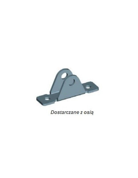 Mocowanie sprężyny gazowej naścienne, INOX proste, trzpień fi 8 mm, do 1800N | Mechanika Przemysłowa | Sklep Eshop Dopak