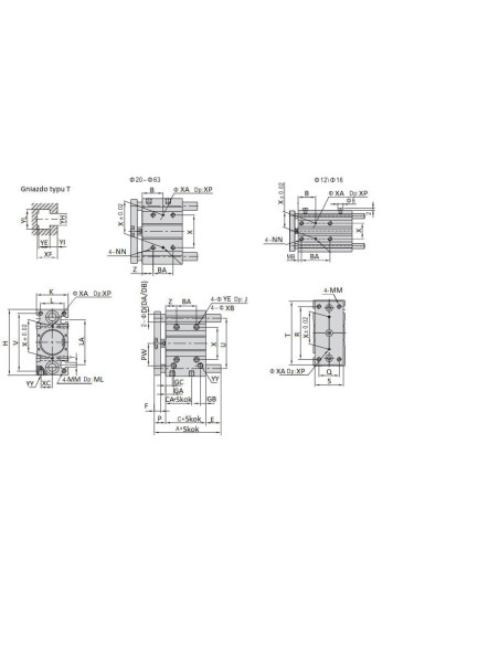 TCL20X175SG Jednostka prowadząca D20x175 prowadzenie kulkowe | Pneumatyka | Eshop Dopak | Wszystko dla Przemysłu