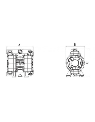 Pompa membranowa SS65 FDA  65 l/min SS EP/NBR PTFE/SS | Hydraulika | Eshop Dopak | Wszystko dla Przemysłu