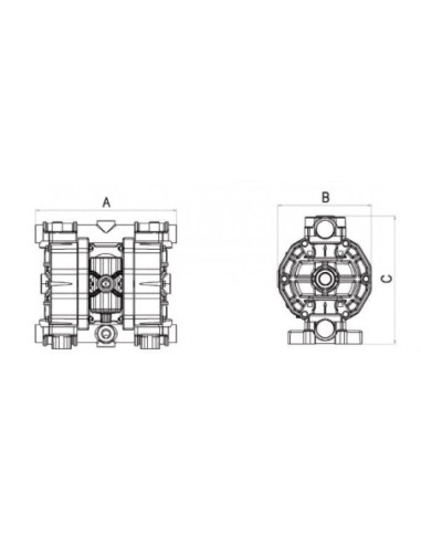 Pompa membranowa SS120 FDA 120 l/min SS EP/NBR PTFE/SS | Hydraulika | Eshop Dopak | Wszystko dla Przemysłu