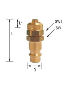 Króciec szybkozłącza DN7,2 typ 26, skręcany do węża fi 10x8 mm, mosiądz | Przewody i Złącza | Eshop Dopak | Wszystko dla Przemys 2