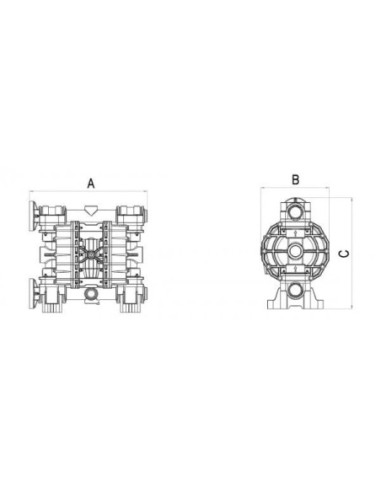 Pompa membranowa SS400 FDA 400 l/min SS EP/NBR PTFE/PTFE | Hydraulika | Eshop Dopak | Wszystko dla Przemysłu