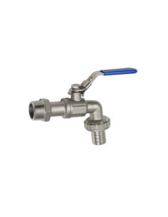 Zawór czerpalny G 3/4 GZ PN16 nierdzewny 316, PTFE, pod wąż z blokadą | Hydraulika | Eshop Dopak | Wszystko dla Przemysłu
