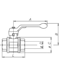 Zawór kulowy KOSMOS G 1 GW PN80, mosiądz niklowany | Hydraulika | Eshop Dopak | Wszystko dla Przemysłu 2