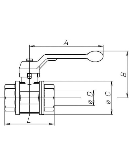 Zawór kulowy KOSMOS G 2 1/2 GW PN40, mosiądz niklowany | Hydraulika | Eshop Dopak | Wszystko dla Przemysłu