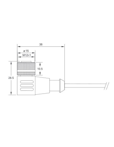 Kabel z wtykiem kątowym M12 5-pin, 5m | Automatyka | Eshop Dopak | Wszystko dla Przemysłu