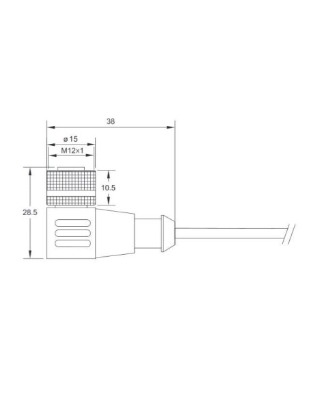 Kabel z wtykiem kątowym M12 5-pin, 5m | Automatyka | Eshop Dopak | Wszystko dla Przemysłu