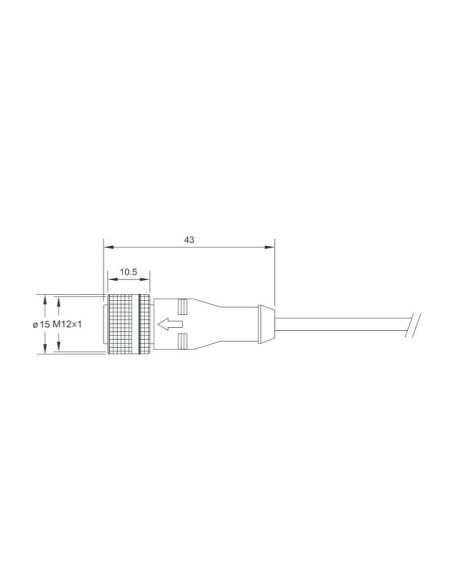 Kabel z wtykiem prostym M12 5-pin, 2m | Automatyka | Eshop Dopak | Wszystko dla Przemysłu