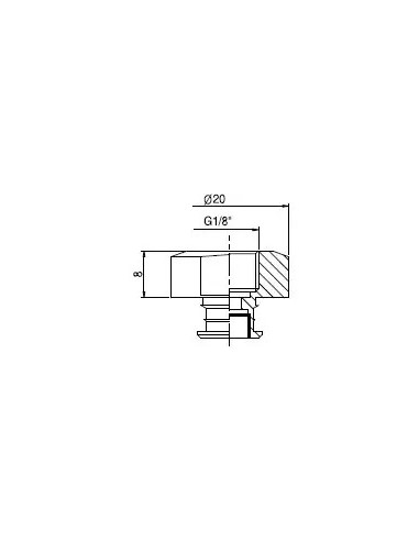 Mocowanie przyssawki próżniowej G 1/8GW z filtrem, 30-45 mm (U, F-40, B, BL 30, 40, VBU 30-45) | Pneumatyka | Eshop Dopak | Wszy