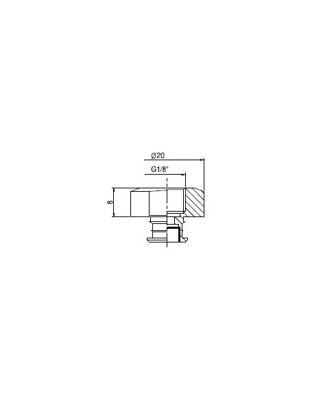 Mocowanie przyssawki próżniowej G 1/8GW z filtrem, 30-45 mm (U, F-40, B, BL 30, 40, VBU 30-45) | Pneumatyka | Eshop Dopak | Wszy