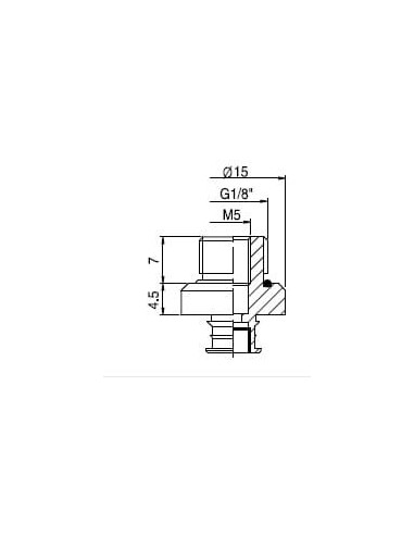 Mocowanie M5wew/G1/8zew do ssawek U,F20-30,B,BL 20 | Pneumatyka | Eshop Dopak | Wszystko dla Przemysłu