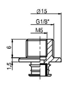 Mocowanie przyssawki próżniowej M5 GW, G 1/8 GZ 20-30 mm (U, F-20, B, BL20) | Pneumatyka | Eshop Dopak | Wszystko dla Przemysłu