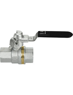 Zawór kulowy z blokadą GALAXY LOCK R 3/4 GW, PN63 mosiądz niklowany, system LOTO | Hydraulika | Eshop Dopak | Wszystko dla Przem