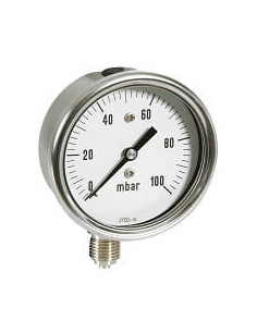 Manometr puszkowy radialny 0-60 mbar, G 1/4, 63 mm | Przyrządy Pomiarowe | Eshop Dopak | Wszystko dla Przemysłu