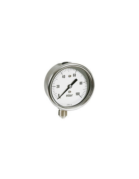 Manometr puszkowy radialny 0-100 mbar, G 1/4, 63 mm | Przyrządy Pomiarowe | Eshop Dopak | Wszystko dla Przemysłu