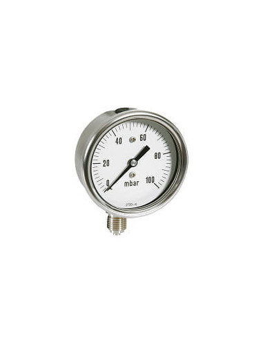 Manometr puszkowy radialny 0-250 mbar, G 1/4, 63 mm | Przyrządy Pomiarowe | Eshop Dopak | Wszystko dla Przemysłu