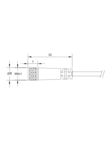 Kabel z wtykiem prostym M8 3-pin, 2m. | Automatyka | Eshop Dopak | Wszystko dla Przemysłu