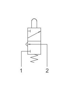 Zawór mechaniczny mini 3/2 do węża fi 4 mm, NC normalnie zamknięty, trzpieniowy | Pneumatyka | Eshop Dopak | Wszystko dla Przemy 2