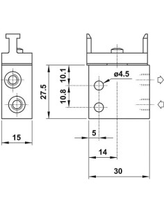 Zawór mechaniczny 2/2 NC z przył M5, do przyc. boczny | Pneumatyka | Eshop Dopak | Wszystko dla Przemysłu