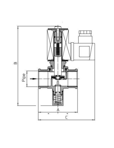 Elektrozawór 2/2 NC 1/2", 230VAC Brass/NBR do gazu 0-500 mbar | Automatyka | Eshop Dopak | Wszystko dla Przemysłu