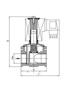Elektrozawór 2/2 NC 3/4", 230VAC Aluminiu/NBR do gazu 0-360 mbar | Automatyka | Eshop Dopak | Wszystko dla Przemysłu 2
