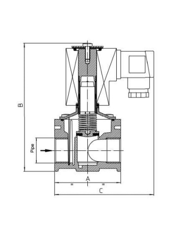 Elektrozawór 2/2 NC 1 1/4", 230VAC Aluminiu/NBR do gazu 0-360 mbar | Automatyka | Eshop Dopak | Wszystko dla Przemysłu
